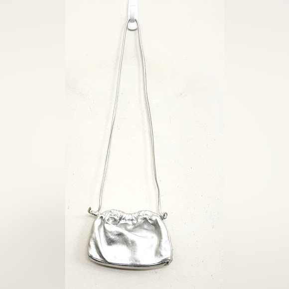 Like New Mansur Gavriel Mini Cloud Leather Clutch in Metallic Silver - Picture 8 of 17